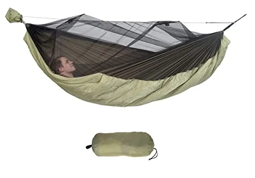 AMAZONAS Ultra-Light Hängematte Moskito-Traveller Quilted - Hängematte mit integriertem Wärmeschutz für Nächte im Freien, Gewicht nur 0,95 kg und bis 200 kg belastbar – ideal für Outdoor-Abenteuer!