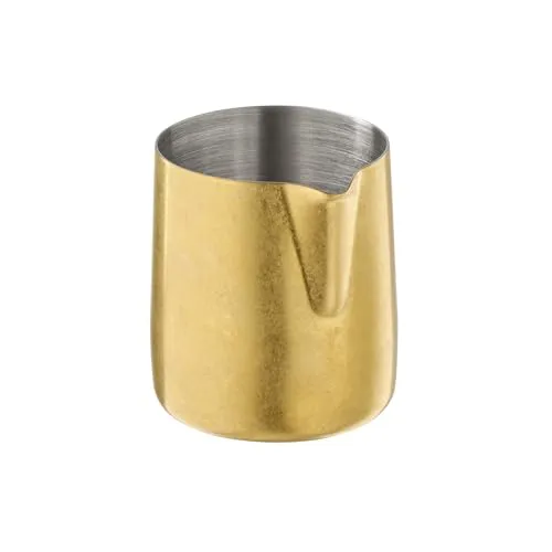 APS 10306 Gießer/Milchkännchen FLOW, 18/8 Edelstahl, PVD-beschichtet, Vintage-Look, 150 ml, Ø 6 cm, Höhe 6,5 cm, gold