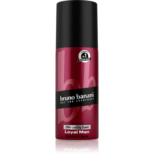 Bruno Banani Fragrance Loyal Man Deo Bodyspray 150 ml - Für den modernen Mann: 24 Stunden langanhaltendes Deodorant mit aromatisch-holzigem Duft. Fruchtige Kopfnote trifft auf eine elegante Herznote und verleiht Selbstbewusstsein in jeder Situation.