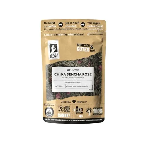 Bremer Gewürzhandel China Sencha Rose, lose, Grüner Tee mit Rosenblüten, für ruhige Momente, 100g