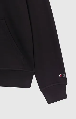 CHAMPION Hoodie mit Label-Stitching in Black, Größe L - Herren-Sweatshirt aus weichem Baumwoll-Mix, lockerer Schnitt für hohen Tragekomfort und sportiven Look, ideal für den Alltag und vielseitig kombinierbar.