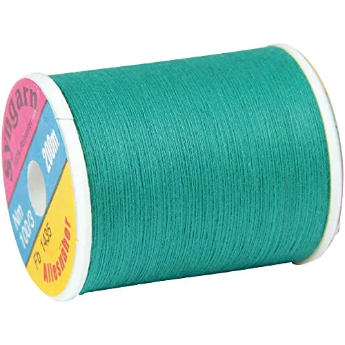 Bestlivings Syngarn - 2 Spulen mit je 200m (Grün) - (0,50 EUR / 100m) Stärke Nm 100/3 - Allesnäher