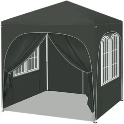 Woltu Pavillon 2x2 m mit 4 Seitenwänden - Hochwertiger Gartenpavillon mit UV-Schutz und wasserabweisendem Dach, ideal für Outdoor-Aktivitäten und einfach zu transportieren dank praktischer Tragetasche.