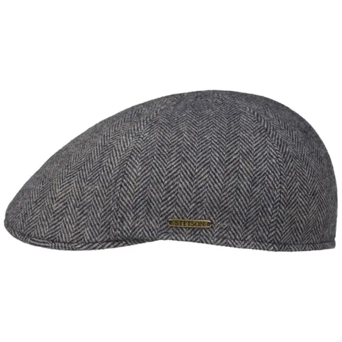 Stetson Texas Herringbone Flatcap Herren - Elegante Mütze für Herbst und Winter - Stylische Flatcap mit hohem Wollanteil für optimalen Tragekomfort und Wärme. Das atmungsaktive Baumwollfutter und das zeitlose Fischgrätmuster machen sie zum perfekten Accessoire für jedes Outfit.