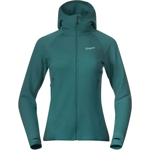 Bergans Damen Tind Merino Hoodie Jacke, malachite green, M von Bergans