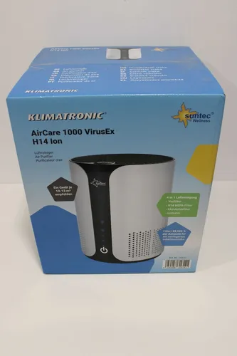 SUNTEC Luftreiniger AirCare 1000 VirusEx - H14 HEPA Filter, Aktivkohlefilter und Ionisator für saubere Raumluft, ideal bei Allergien und Asthma