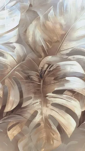 living walls Vliestapete Palmenblätter Beige - Tapeten & Tapezierzubehör, stilvolle Vliestapete mit tropischem Palmenblatt-Muster für ein modernes Wohnambiente.