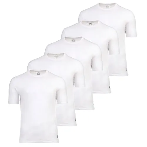 Real Madrid T-Shirt Herren 5er Pack Baumwolle Weiß S - Bequemes Herren T-Shirt im 5er Pack aus 100% Baumwolle, ideal für den Alltag. Pflegeleicht und in klassischem Weiß, perfekt für Fans.