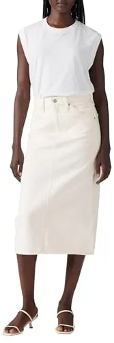 Levi's Hr Back Slit Skirt Snowing In La von Levi's