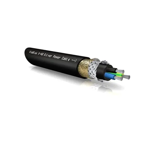 VIABLUE X-40 Silver High-End Netzkabel/Stromkabel * METERWARE * Preis je 1 m / 100 cm * Adern: 3 x 4,0 mm² * versilbert