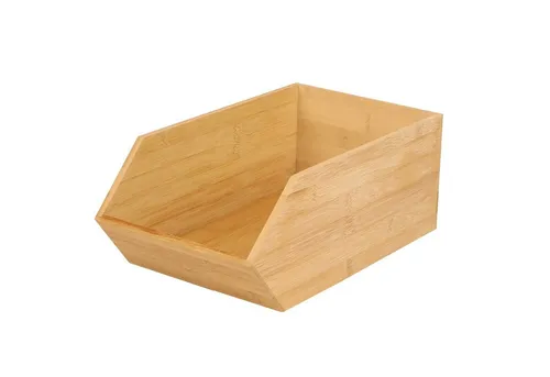 Bambou&Co Organizer Bambus Sortierer Aufbewahrungsbox Tischbox Ordner Box, 1 großes Fach