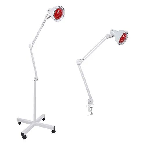 Longing Home Infrarotlampe，Infrarot-Wärmestrahler rotlichtlampe wärmelampe waermelampe Rotlicht Strahler Infrarotlichttherapie 275W Behandlung von Erkältungen und Muskelverspannungen