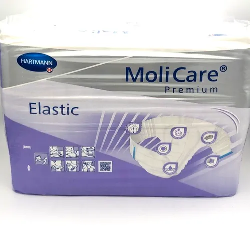 MoliCare Premium Elastic 9 Tropfen - Beutel 26 Stück - Inkontinenzeinlagen mit 3-lagigem Saugkörper für optimalen Schutz bei schwerer Inkontinenz. Dank dehnbarer Seitenteile und Nässeindikator bietet es hohen Tragekomfort und Sicherheit.