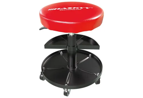 HASKYY Arbeitshocker Werkstatthocker Rollhocker 300 mm in rot von HASKYY