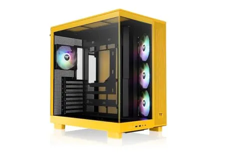 Thermaltake View 380 XL TG ARGB Bundlebee dunkelgelb - Midi Tower PC-Gehäuse mit erstklassiger ARGB-Beleuchtung und großzügigem Platz für leistungsstarke Hardware.