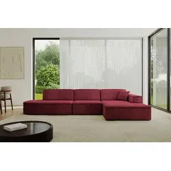 ALTDECOR Ecksofa IREA-L2-v4 327x165 cm Bordeauxrot – Stilvolle L-Form Couch - Modernes Ecksofa in L-Form für hohen Sitzkomfort. Robuste Konstruktion und pflegeleichter Dream Velvet Stoff machen es ideal für entspannte Abende mit Familie und Freunden.