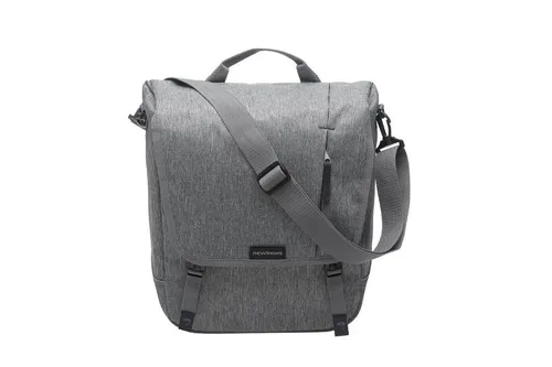 New Looxs Unisex-Adult Nova Schultertasche, Grau, 16 Liter - Fahrradtaschen mit verstellbarem Schultergurt und praktischem Hauptfach. Ideal für den sicheren Transport, dank abdeckbarer Haken zur Befestigung am Gepäckträger.