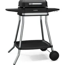 Klarstein Kontaktgrill Gatsby 3050 W - Standgrill für Garten und BBQ mit 3050 W Leistung, Edelstahl-Grillhaube und Cool-Touch-Griff für sicheres Grillen im Freien.