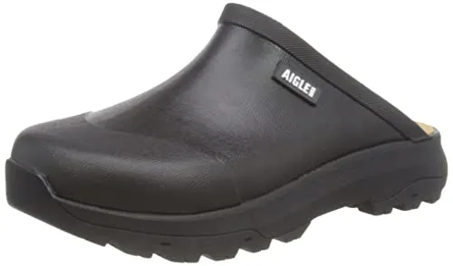 Aigle Herren Corlay Medium Holzschuh, Schwarz, 40 EU - Clogs & Pantoletten für Herren, bequem und strapazierfähig mit rutschfester Gummisohle für optimalen Halt im Garten.