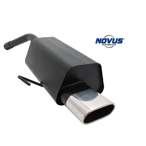 Novus Sport Auspuff 135x75mm oval Endschalldämpfer für Alfa Romeo 156 - Schalldämpfer mit ovalem Design, sorgt für verbesserten Sound und Leistung, perfekt für Alfa Romeo 156 932 GT 937.