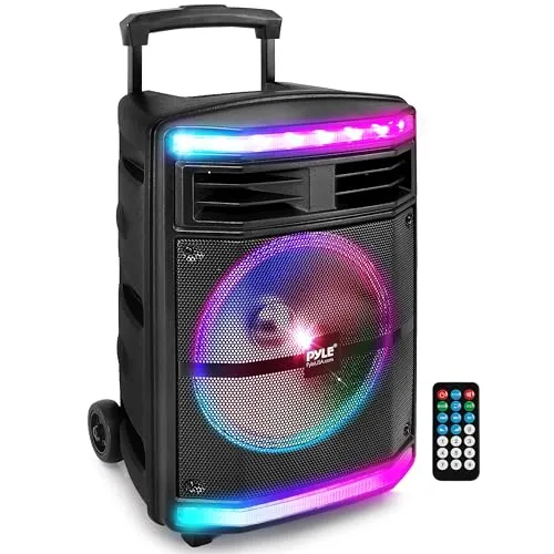 Pyle Partybox - Tragbare Bluetooth Lautsprecher mit 600W und 10