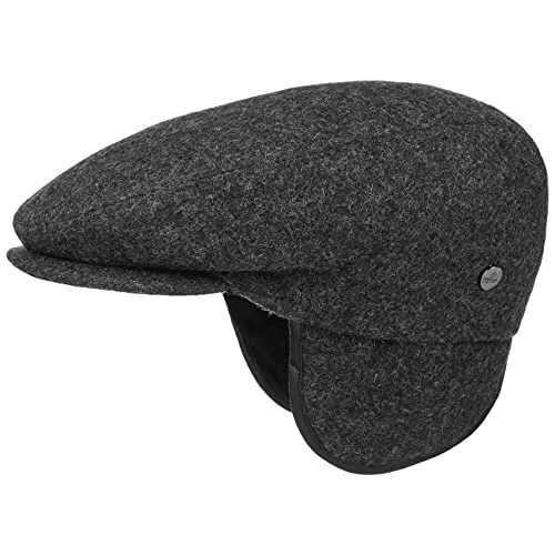 LIERYS Teflon Flatcap mit Ohrenklappen - Wasserabweisende Wollmütze für Damen und Herren - Hochwertige Flat Cap aus Italien, wasserabweisend dank Teflon, mit wärmendem Innenfutter und praktischen Ohrenklappen für kalte Herbst- und Wintertage.