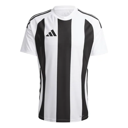 adidas Performance Striped 24 Trikot XL - Trainingsbekleidung für Teamsport, mit AEROREADY-Technologie für optimalen Feuchtigkeitstransport und gestreiftem Design in Schwarz-Weiß.