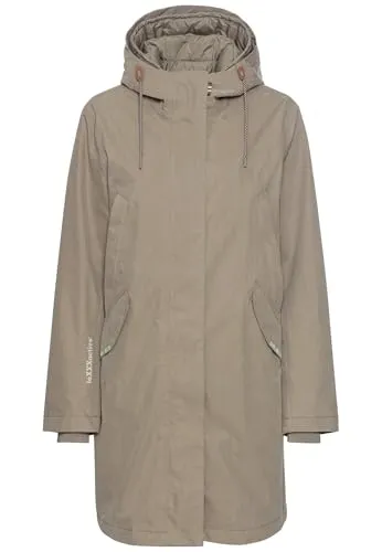 camel active Damen teXXXactive® Funktionsmantel aus einem Baumwollmix Salbei Grün, womenswear-48