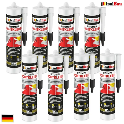 Bitumenkleber 8 x 310 ml Dachdichtstoff Bitumen Dichtmasse Schindelkleber