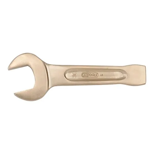 KS Tools 9637671 Schlagmaulschlüssel 160mm - Schlagmaulschlüssel in Anlehnung an DIN 133, 15° abgewinkelt, ideal für schwere Montagen, funkenfrei und korrosionsbeständig aus Aluminium-Bronze.