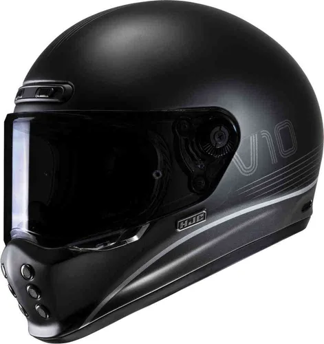 HJC V10 Tami MC5SF Motorradhelm Integral - Schwarz Grau Matt XL - Modischer Integralhelm aus Kohlefaser mit Doppelverriegelungsring und Pinlock-Bereitschaft. Ideal für Sicherheit und Komfort beim Motorradfahren.