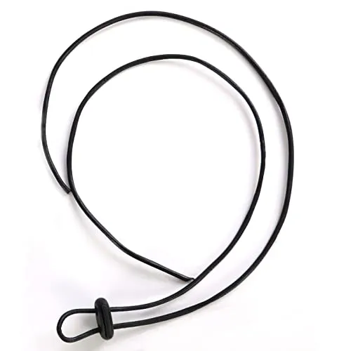 Black Forest Fox Kinnband Kinnriemen Hutfangband Hutband Leder Fangband für Hut Lederriemen verstellbar (Schwarz)