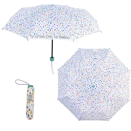 REGENSCHIRM ZUSAMMENFALTBAR AFTER RAIN REGENTROPFEN VON LEGAMI NEU OVP