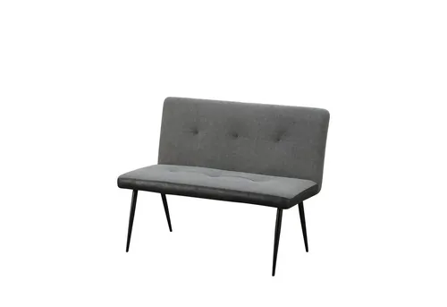 HTI-Living Polsterbank 2-Sitzer Joschka in Anthrazit/Grau - Polsterbank für modernes Wohnen, mit bequemer gepolsterter Sitzfläche und stilvollem Retro-Design, ideal für Küche oder Essbereich.