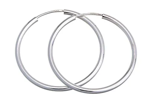 Elegante Creolen aus 925 Silber - 3cm Durchmesser - Ohrringe für Damen, aus hochwertigem 925 Silber gefertigt, schlicht und elegant – perfekt für jeden Anlass und schnell versandfertig!