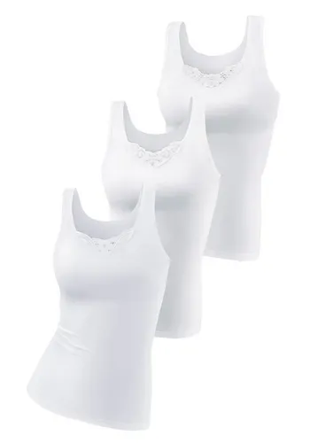 petite fleur Unterhemd (3er-Pack) aus reiner Baumwolle, Tanktop, Unterziehshirt