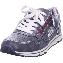 Dockers by Gerli Herren Sneakers 54MO001-600660 - Blau, Größe 45 EU - Stylische Herren Sneakers von Dockers by Gerli aus hochwertigem Kunstleder, mit optimalem Tragekomfort durch gepolsterte Innensohle und praktischer Schnürung kombiniert mit Reißverschluss. Ideal für jeden Anlass!