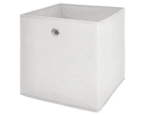 möbelando Faltbox Schachtel Box Vlies Kiste Aufbewahrungsbox Metallöse Spielkiste One I (Weiß)