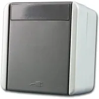 TEM Fontana Schuko Steckdose Grau 250V16A AP IP44