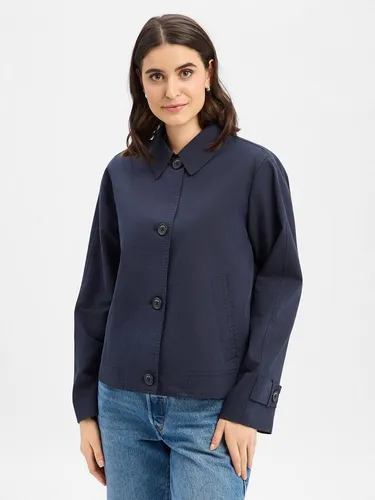 s.Oliver Cabanjacke aus Baumwollmix - Stylische Cabanjacke im Regular Fit aus hochwertigem Baumwollmix, ideal für Outdoor-Anlässe. Mit Hemdkragen und praktischer Leistentasche.