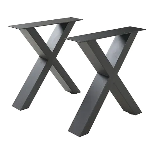 [en.casa] Tischbeine Maribo im 2er Set, höhenverstellbar - Möbelfüße aus pulverbeschichtetem Stahl, robust und ideal für DIY-Projekte. Flexible Höhenanpassung sorgt für Stabilität auf jedem Untergrund.