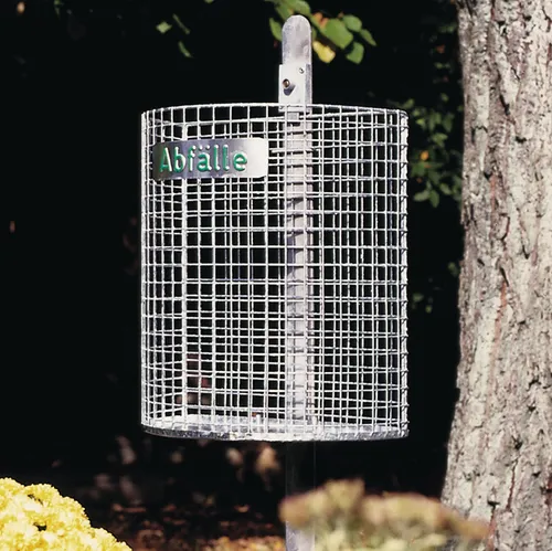 Wertstoffsammler H400xB430xT210mm 27l Drahtgitter verzinkt - Haushaltszubehör und Werkstattbedarf, aus robustem verzinktem Drahtgitter mit gelochtem Boden, ideal zum Aufhängen oder Anschließen an Schienen.