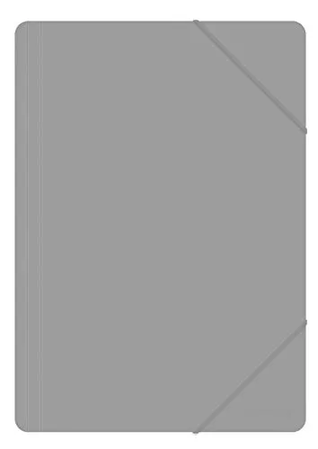 Dokumentenmappe Mit Gummiband OFFICE PRODUCTS A4 PP 500 Mikron 3 Klappen Grau / / Typ-3 Klappen/Art-Mit Gummiband/Material-Pp/Farbe-Grau/Format-A4 / Abmessungen (mm)-240x320