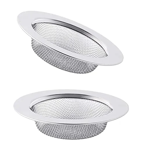 Edelstahl Abflusssieb für Dusche und Waschbecken, Ø7,8cm, 2er Set