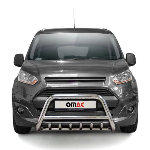 Frontbügel für Ford Connect 2013-2018 – Robuster Schutz in Silber - Hochwertiger Frontschutzbügel aus rostfreiem Edelstahl, ideal für den professionellen Einsatz. Bietet zuverlässigen Schutz und verleiht Ihrem Fahrzeug eine markante Optik.