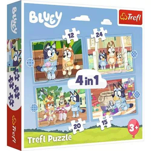 Puzzle 4w1 Bluey i świat Trefl 5900511346374