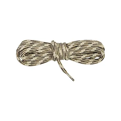 Paar Bergal Schnürsenkel beige / braun - rund - Kordel - dick - Ø 3,5 mm (120 cm) 1