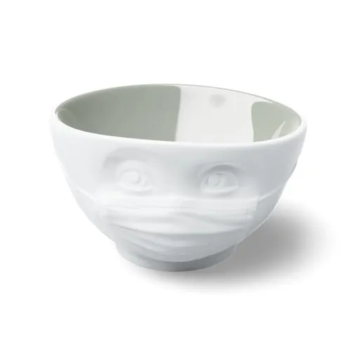 Fiftyeight Schale Zuversichtlich innen Stein 500 ml - Moderne Müslischale aus Porzellan, spülmaschinenfest und mikrowellengeeignet, ideal für den täglichen Gebrauch und perfekt für alle Altersgruppen.