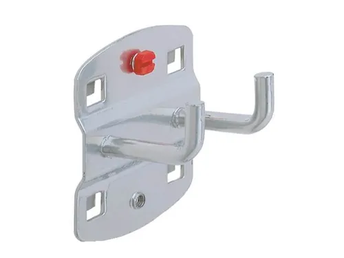 KAPPES Werkzeughalter Ø 6 mm - 4040.01.1101 - Werkstatteinrichtung, doppelt mit senkrechtem Hakenende für optimale Werkzeugsorganisation, ideal für Lochplatten.
