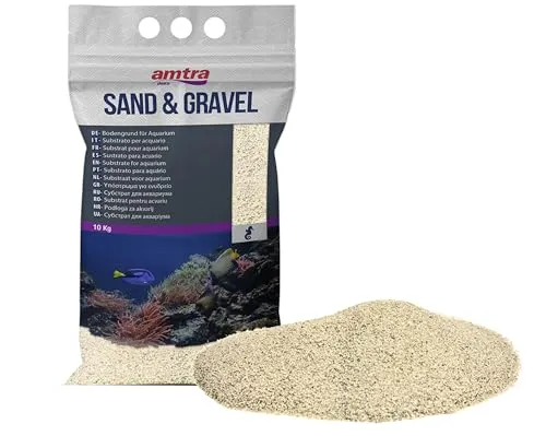 Amtra Ivory White Quartz - Feinster weißer Quarz-Aquariensand, für Süß- oder Salzwasser, Körnung 0.1-0.7 mm, Menge 10 kg